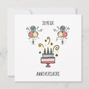 Joyeux Anniversaire   Happy Birthday Card