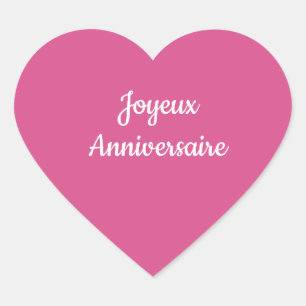 joyeux anniversaire heart sticker