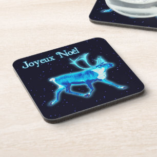 Joyeux Noёl - Blue Caribou (Reindeer) Coaster