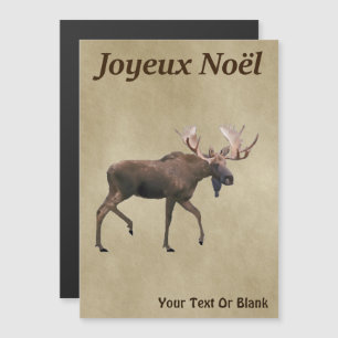 Joyeux Noёl - Bull Moose On Old Paper