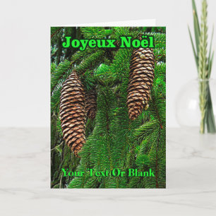 Joyeux Noёl - Cones And Needles Holiday Card