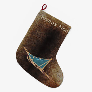 Joyeux Noёl - Dog Sled Large Christmas Stocking