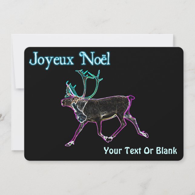 Joyeux Noёl - Electric Caribou Holiday Card (Front)