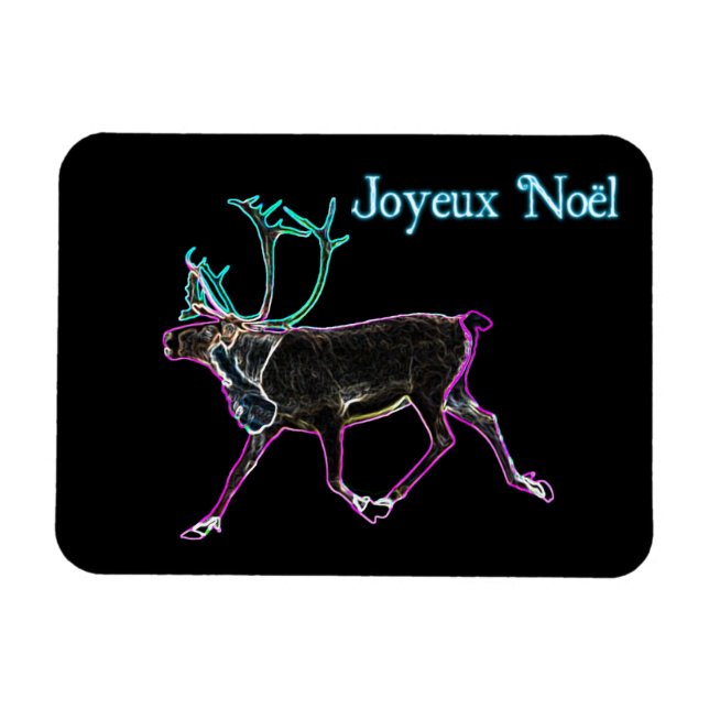 Joyeux Noёl - Electric Caribou Magnet (Horizontal)