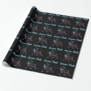 Joyeux Noёl - Electric Caribou Wrapping Paper