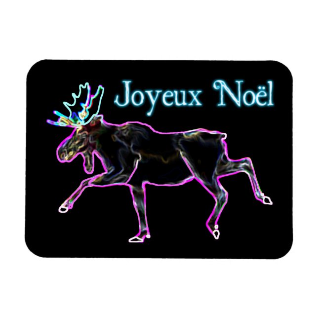 Joyeux Noёl - Electric Moose Magnet (Horizontal)