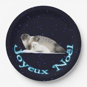 Joyeux Noёl - Ringed Seal Paper Plate