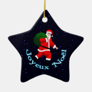 Joyeux Noёl - Santa Claus Ceramic Ornament
