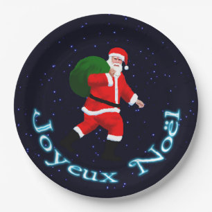 Joyeux Noёl - Santa Claus Paper Plate