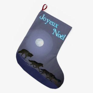 Joyeux Noёl - Wolfpack Large Christmas Stocking