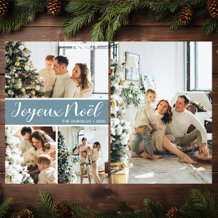Joyeux Noel 4 Photo Flat Holiday Card