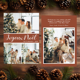 Joyeux Noel 4 Photo Flat Holiday Card