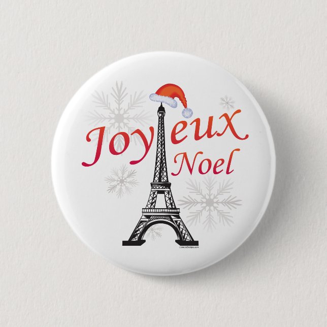Joyeux Noel 6 Cm Round Badge (Front)