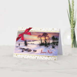 Joyeux Noël. Christmas Card in French