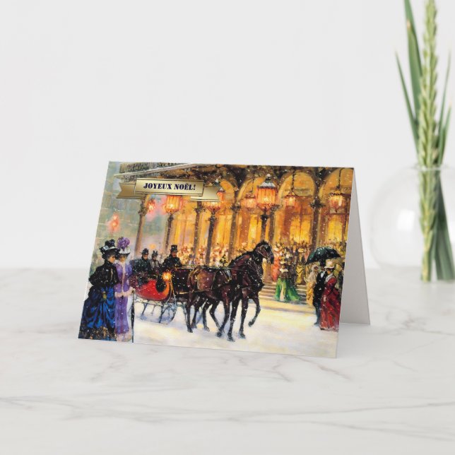 Joyeux Noël. Christmas Card in French (Front)