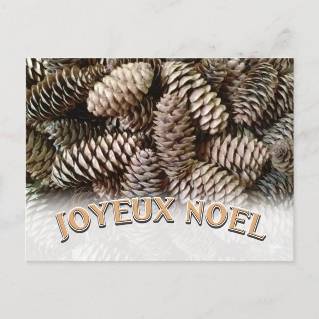 Joyeux Noel Christmas Holiday Pine Cone (Front)