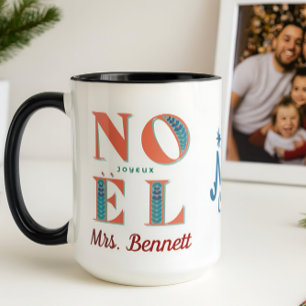 Joyeux Noel Christmas You Are The Best Teacher Mug