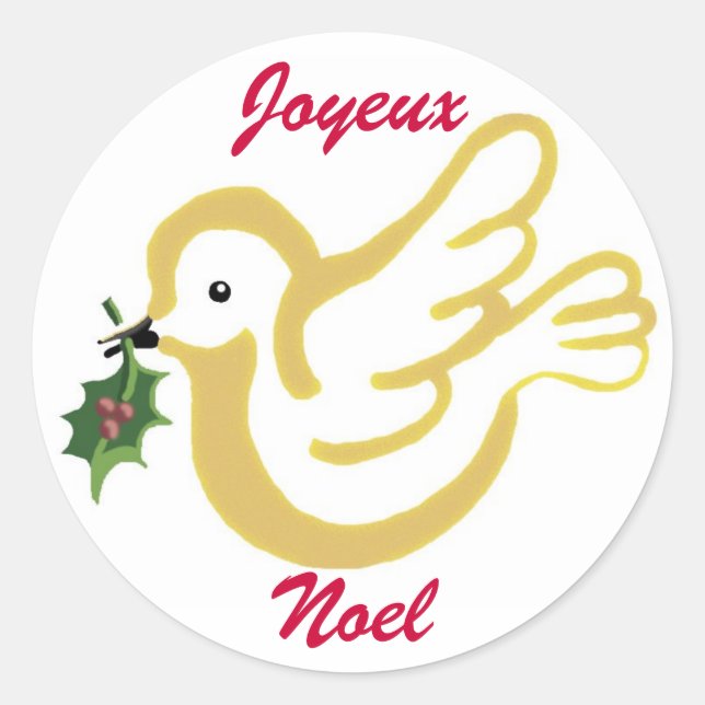 Joyeux Noel Classic Round Sticker (Front)