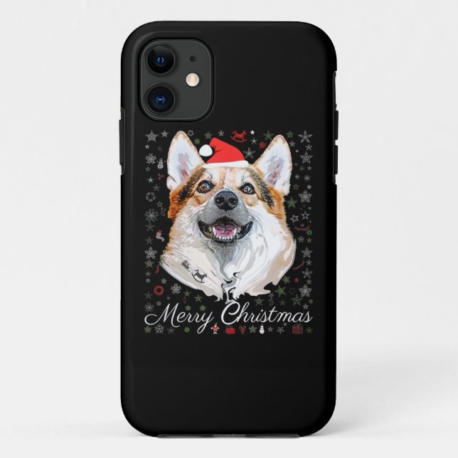 Joyeux Noël Corgi Santa Dog Case-Mate iPhone Case (Back)