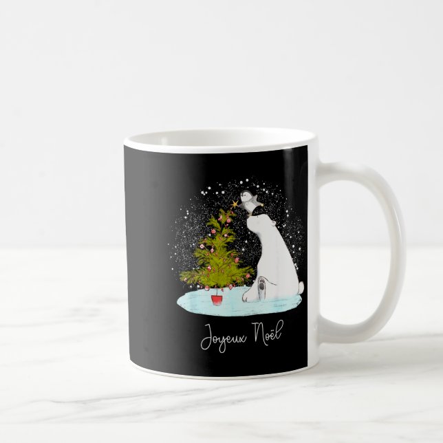 Joyeux Noël - Cute Lar Bear Penguin Christmas  Coffee Mug (Right)