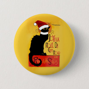 Joyeux Noël Du Chat Noir 6 Cm Round Badge