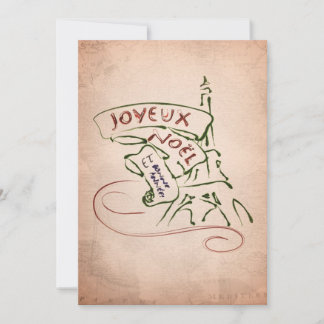 Joyeux Noël Eiffel Tower Christmas Card
