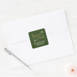 Joyeux Noel Envelope Seal Return Address Label