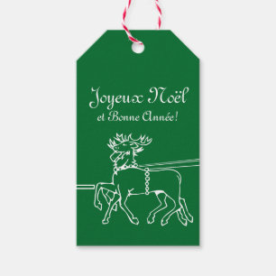 Joyeux Noël et bonne année French Christmas wishes Gift Tags