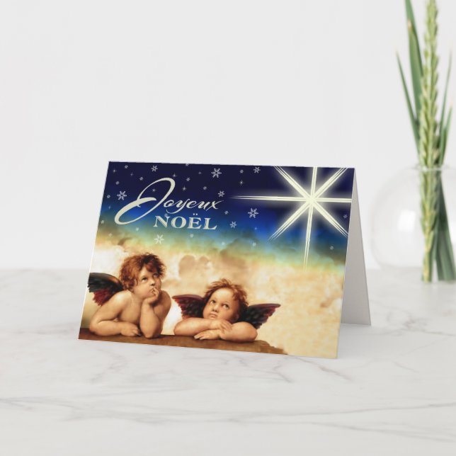 Joyeux Noël. Fine Art Christmas Card in French (Front)