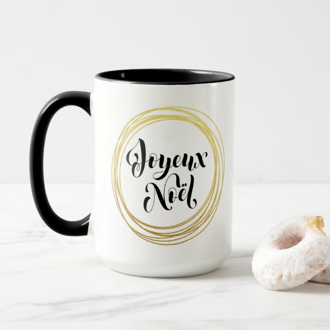 Joyeux Noël - French Christmas Coffee Mug (With Donut)