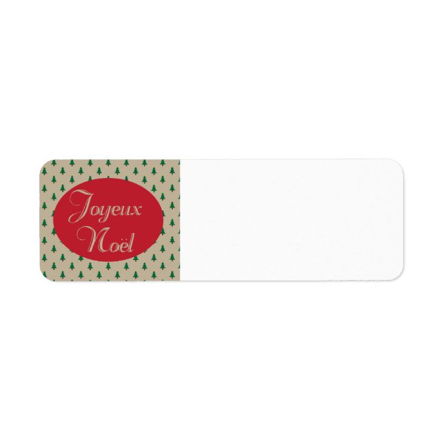 Joyeux Noel - French Christmas Return Labels (Front)
