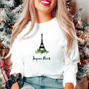 Joyeux Noel French Christmas with Eiffel Tower T-Shirt