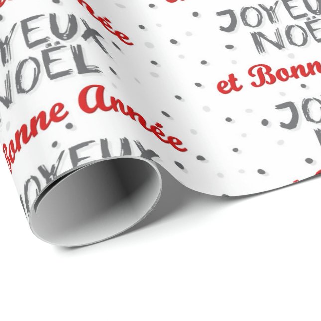 Joyeux Noël - French Christmas Wrapping Paper (Roll Corner)