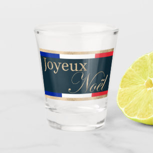 Joyeux Noël French Flag Christmas Shot Glass