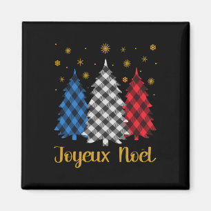 Joyeux Noel French Flag Merry Christmas Tree Famil Magnet