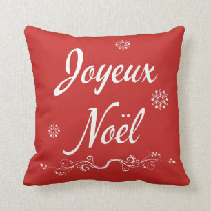 Joyeux Noel French Louisiana Cajun Merry Christmas Cushion