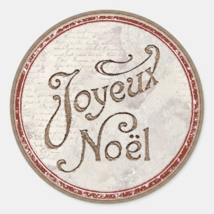 Joyeux Noel French Merry Christmas Envelope Seal