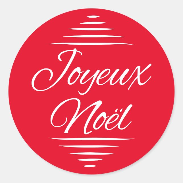 Joyeux Noel - French Xmas wishes Classic Round Sticker (Front)