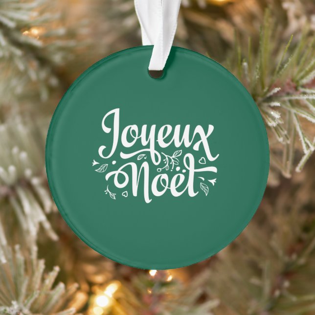Joyeux Noel Green Ornament (Tree)