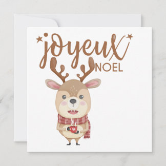 Joyeux Noel Greeting Card, Merry Christmas Holiday