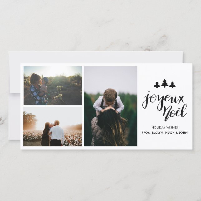 Joyeux Noel | Handwritten Script Holiday Photo (Front)