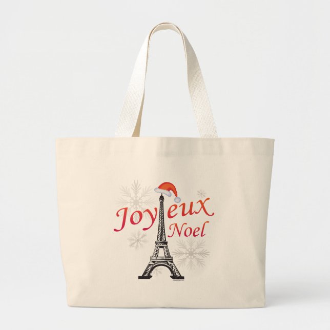 Joyeux Noel Large Tote Bag (Front)