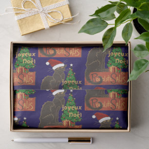 Joyeux Noel Le Chat Noir Spoof With Yule Tree Tissue Paper
