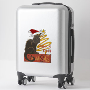 Joyeux Noel Le Chat Noir With Stylized Golden Tree