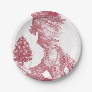 Joyeux Noel Marie Antoinette french Paper Plate