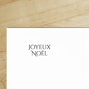 Joyeux Noël, Merry Christmas in French, Rubber Stamp
