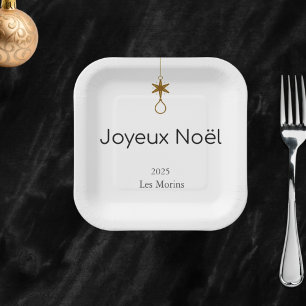 Joyeux Noel - minimalist Paper Plate