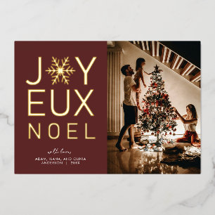 Joyeux Noel Modern and Classy Foil Card