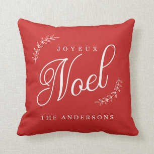 Joyeux Noel Modern Christmas Decorations Cushion
