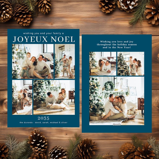 Joyeux Noel Multi Photo Holiday Card (Creator Uploaded)